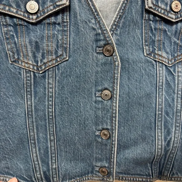 Abercrombie & Fitch Denim Vest Top Size Small - Picture 4 of 6
